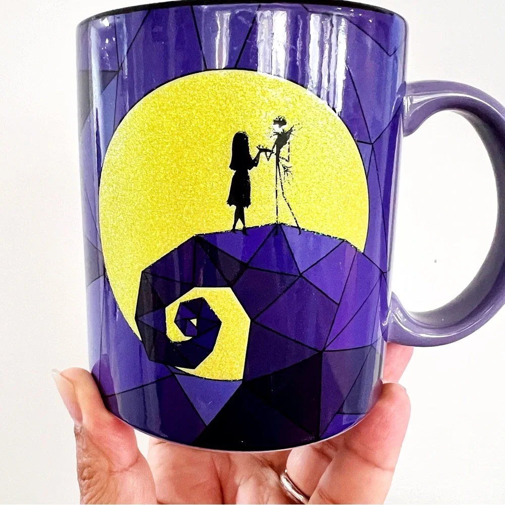 Nightmare Before Christmas Jack Skellington & Sally Silhouette Large Coffee Mug